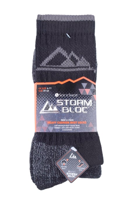 3 Paar Herren Heavy gepolstert atmungsaktiv Outdoor Baumwolle Wandern Socken - Image 2
