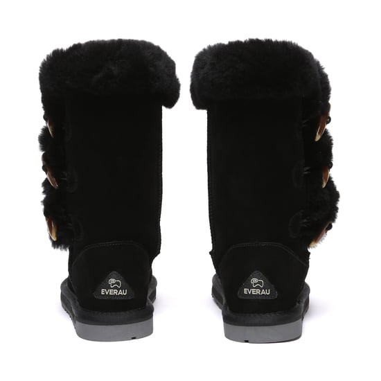 EVER AU Damenstiefel mit Hornknöpfen - Ashy - Image 5