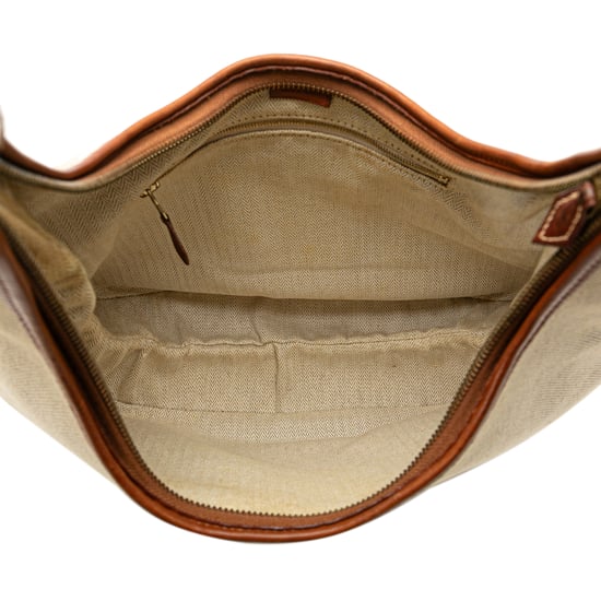Vintage Hermès Toile Natural Barenia Gao Tasche Braun - Image 5
