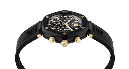 Philipp Plein Das Sechseck Chrono Herren Schwarz Uhr PWZBA0223 - Image 2