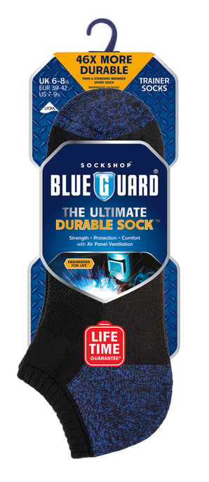 Quarter Indestructible Work Socks | Blueguard | Ankle Work Socks mit verstärkter Ferse und Spitze - Schwarz - Image 2