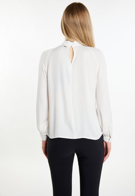 Dreimaster Langarmbluse Damen Wollweiß - Image 4