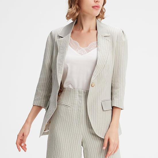 Gestreifte Jacke aus Bi-Material - Image 3