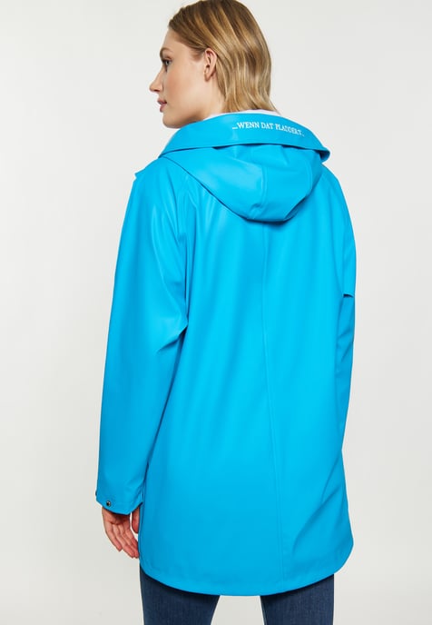 Schmuddelwedda Regenmantel Damen Cyanblau - Image 4