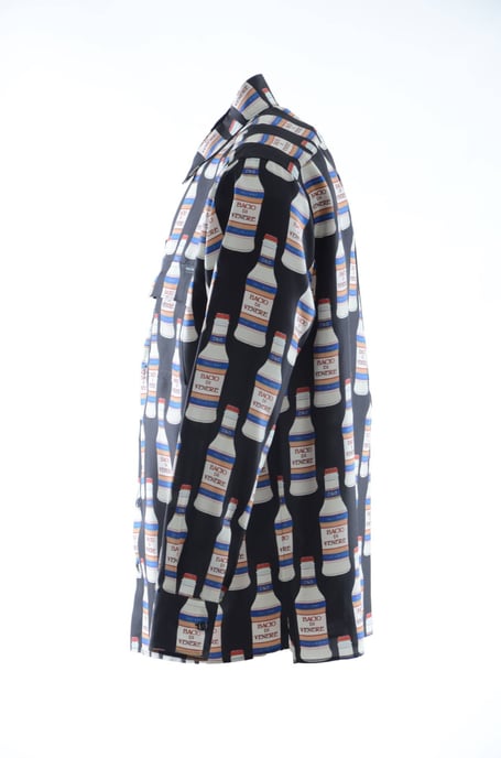 Dolce & Gabbana Men Silk Bottles Shirt - Image 3
