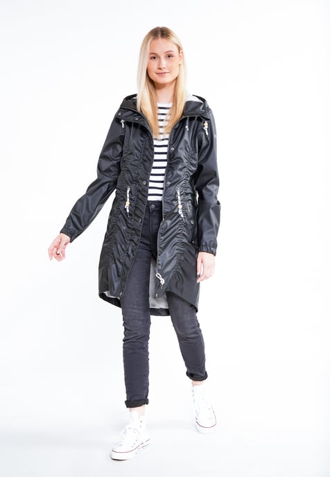 Schmuddelwedda Regenmantel Damen Schwarz - Image 2