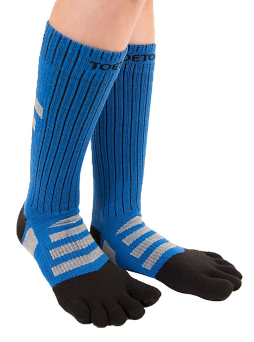 TOETOE - Herren- und Damen Outdoor 3D Frottee Walker Polsterung Wollzehen Socken - Schwarz & Blau - Image 2