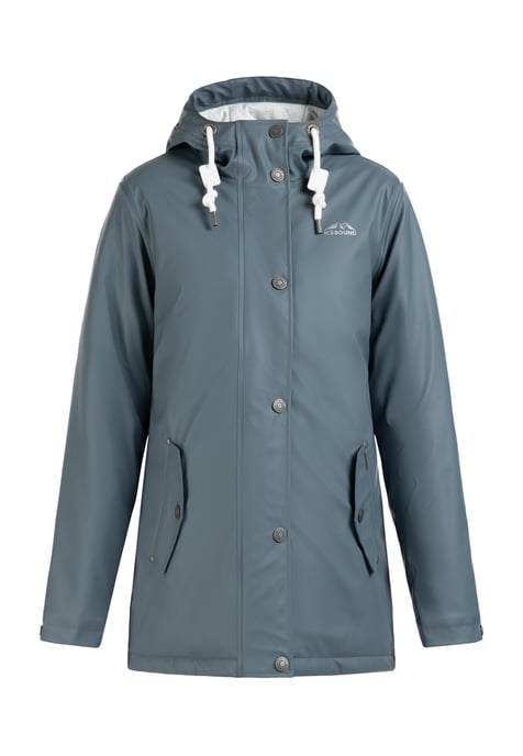 ICEBOUND Wattierte Regenjacke Damen Blaugrau - Image 1
