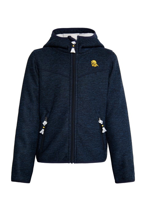 Schmuddelwedda Strickfleeceblouson Jungs Marine Melange - Image 1