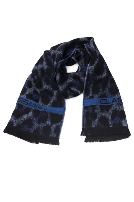 Cavalli Class Herren Blaue Wollschal - Image 3