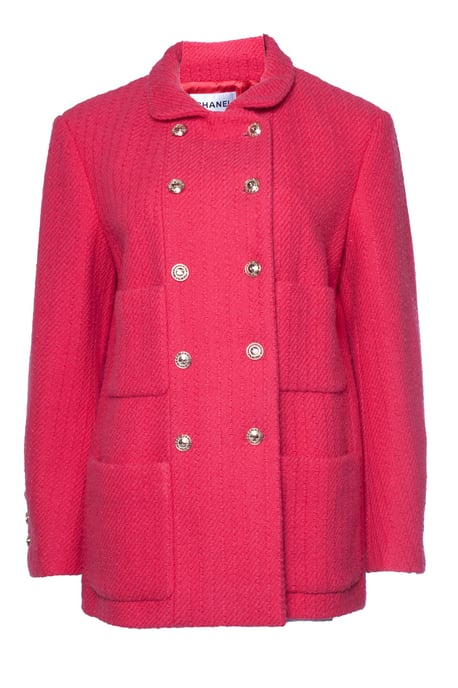 rosa Woll-Tweed-Blazer mit 4 Taschen - Image 2