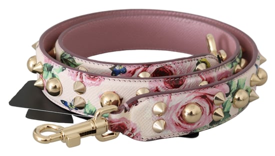 Dolce & Gabbana rose en cuir floral accessoire épaule - Image 1