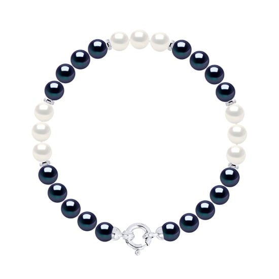 Bracelet - Row of Real Cultured Freshwater Pearls Round 6-7 mm