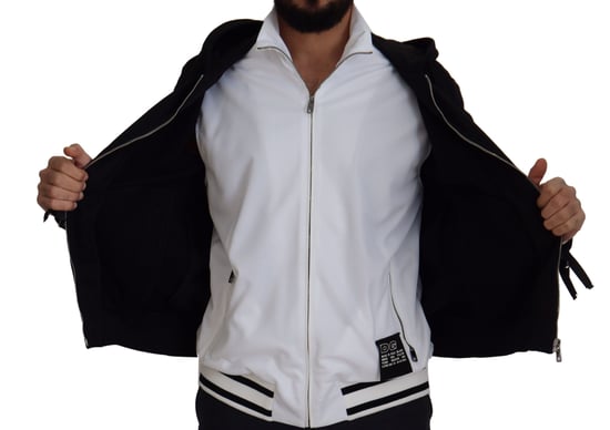 Dolce & Gabbana Schwarze Polyester Kapuzenjacke mit vollem Reißverschluss für Herren - Image 6