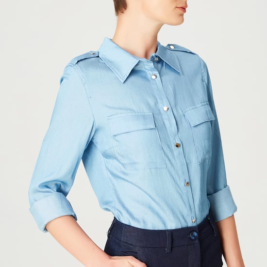 Chemise basique imitation jean