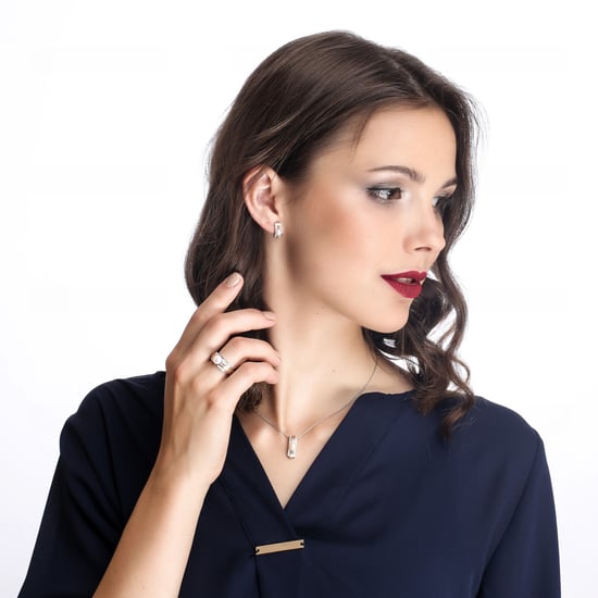 Orphelia 'Lea' Women's 925 Sterling Silver Chain with Pendant - Silver/Rose ZH-7284