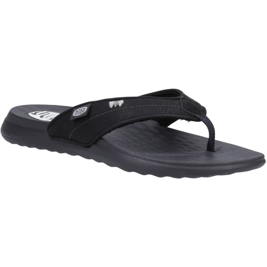 HEYDUDE Christi Flip Klassische Polyurethan Damen Schwarz Sandalen - Image 1
