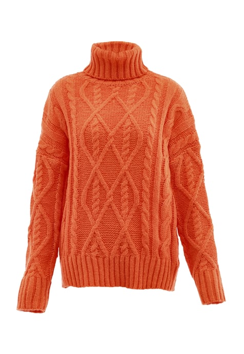 Mymo Rollkragenpullover Damen orange - Image 1