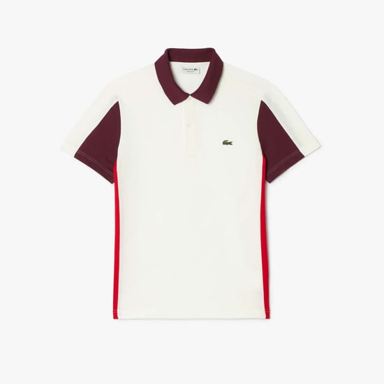 Men's Lacoste Regular-Fit Colour Block Polo Shirt in Cream