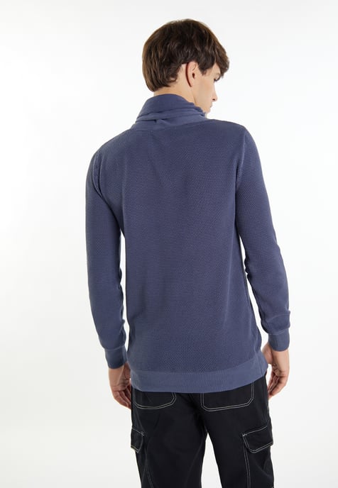 Mo Strick Pullover Herren Marine - Image 4