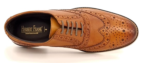 Herbert Frank Enfield Leather Tan Mens Brogue Shoes