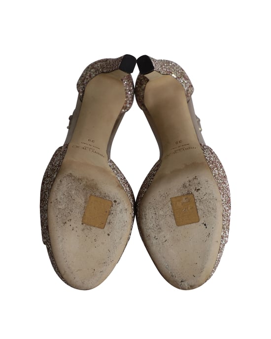 Jimmy Choo Plattform Sandalen in pinkem Glitter - Image 6