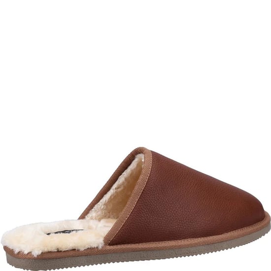 Hush Puppies Herren Coady Leder Hausschuhe (Tan) - Image 4