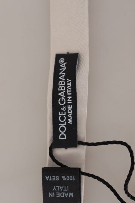 Dolce & Gabbana Gray 100% Silk Adjustable Neck Papillon Men's Tie