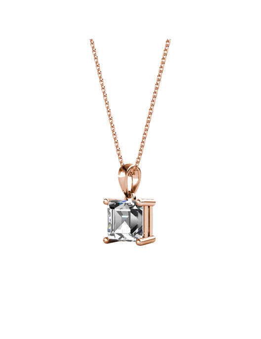 Einfaches quadratisches Handschellen-Set - Rose Gold und Kristall - Image 5