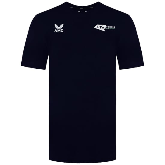Castore LTA Logo Herren-Tennisoberteil in Marineblau - Image 1