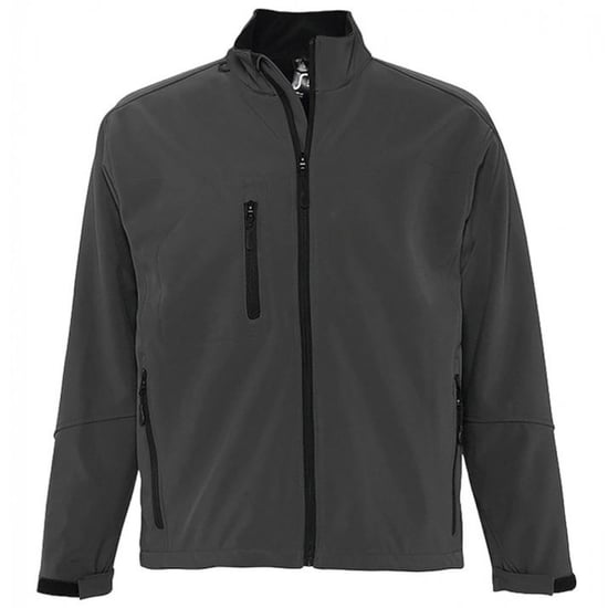 SOLS Mens Relax Soft Shell Jacket (atmungsaktiv, winddicht und wasserabweisend) (Charcoal) - Image 1