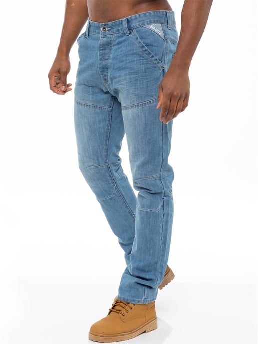 Enzo Herren Denim Jeans Straight Leg - Himmelblau - Image 3