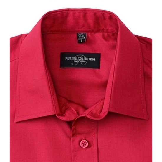 Russell Collection Herren Langarmhemd (Klassisches Rot) - Image 2