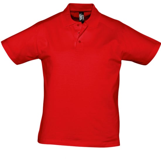 SOLS Herren Prescott Jersey Kurzarm-Poloshirt (Rot) - Image 1