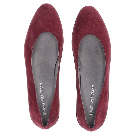 Stuart Weitzman mit Birnen verzierten Ballerinas aus rotem Wildleder - Image 5