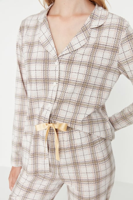 Trendyol Femmes  Col de chemise Pyjama Ensemble 2 pieces - Image 2