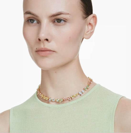 Swarovski 'Gema' Damen-Halskette aus vergoldetem Metall - Gold 5714836 - Image 6