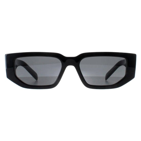 Prada Rectangle Unisex Black Dark Grey PR09ZS