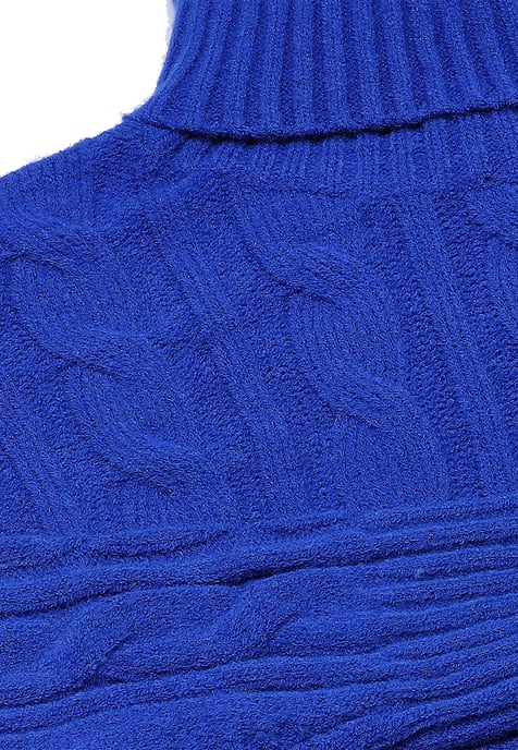 Mymo Rollkragenpullover Damen KÖNIGSBLAU - Image 3