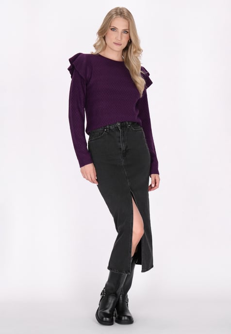 Dreimaster Pullover Damen Lila - Image 2