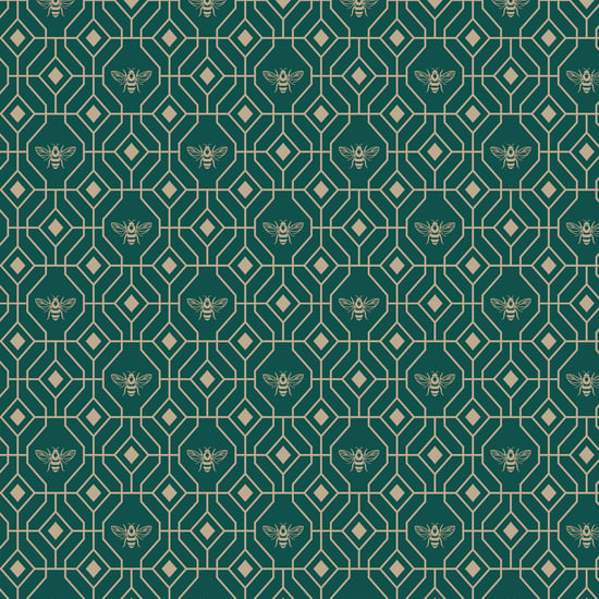 Bee Deco Gold Geometrisches Folien-Tapeten - Image 3