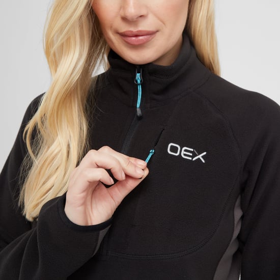 OEX Women's Ardmore Half Zip Fleece with Chest Pocket, Warm & Lightweight Mid-layer