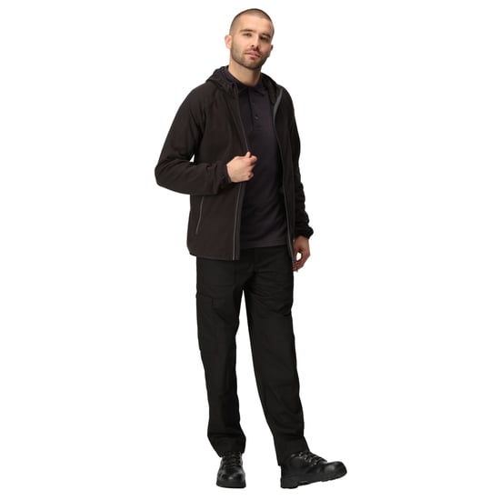 Regatta - "Navigate" Fleecejacke Durchgehender Reißverschluss für Herren (Schwarz/Mittelgrau) - Image 5