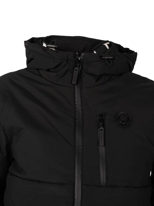Plein Sport Gepolsterte Kleine Rundlogo Markierte Schwarze Jacke - Image 3