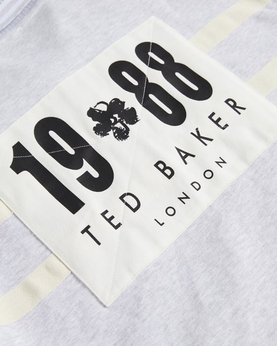 Ted Baker Jermyn Long-Sleeved Rugby Polo, Grey Marl