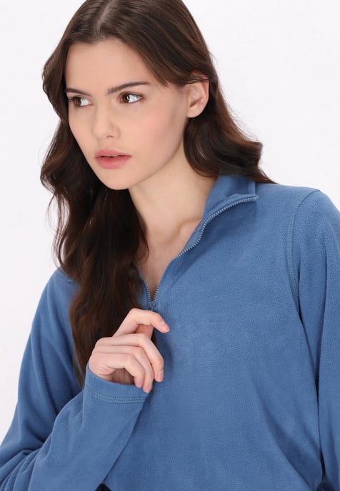 Mymo Fleecepullover Damen blau - Image 4