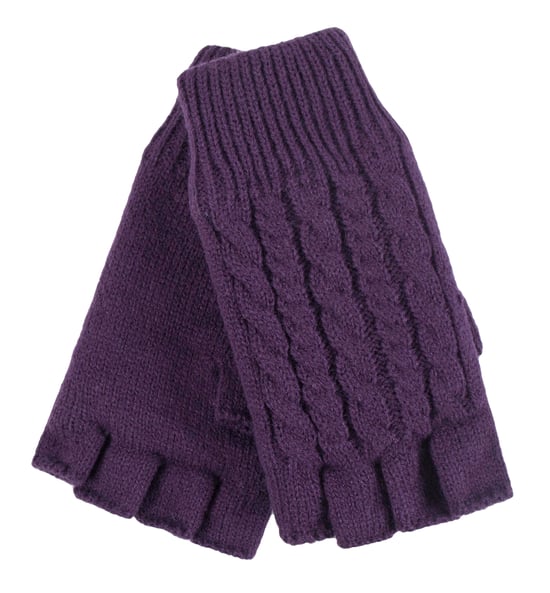 HEAT HOLDERS Damen Winter-Thermo-Fingerlose Handschuhe mit Zopfmuster - Image 1