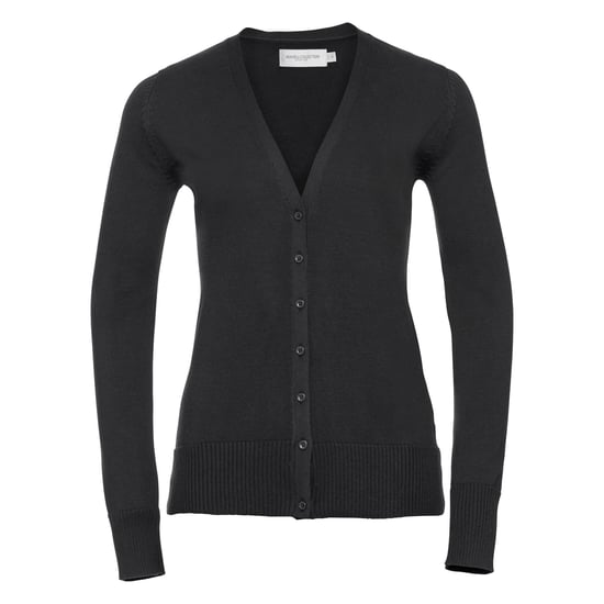 Russell Collection Damen/Damen Strickjacke mit V-Ausschnitt (Schwarz) - Image 1