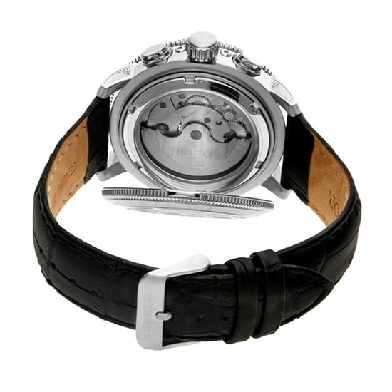 Heritor Automatik Aura Herren Halbskelett Lederarmbanduhr - Image 4