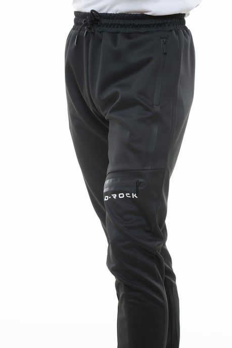 D-Rock Mens Joggers with D-Rock Logo Side Zipper Pocket Ribbed Cuff